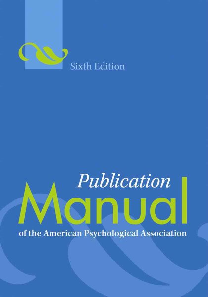 Cover: Publication Manual of the American Psychological Association