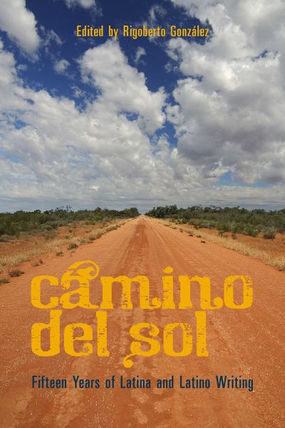 Image of long straight road under big blue sky with clouds-book cover