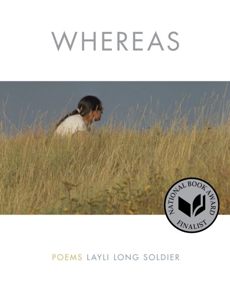 Photo of Native American woman sitting in tall prairie grass under blue sky--book cover image